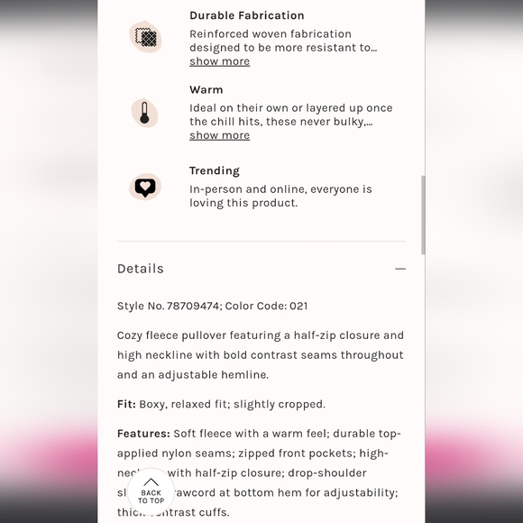 Free people mountain high half zip, fleece jacket. NWOT. various sizes - Picture 4 of 4